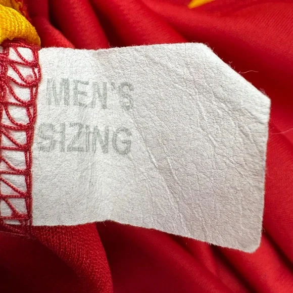 3N2 Mavericks Baseball Jersey Mens 36 Red Yellow Sleeveless Mesh Button Up Sport - Picture 6 of 6